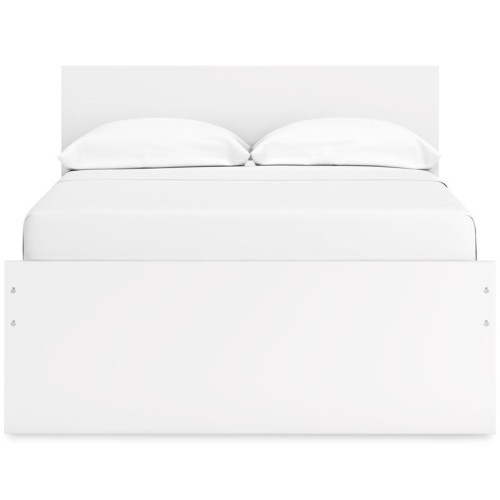 Onita - White - Queen Panel Platform Bed With 2 Side Storage