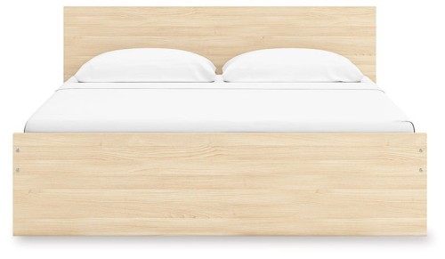Onita - Natural - Twin Panel Platform Bed With 1 Side Storage