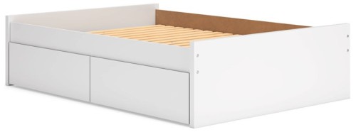 Onita - White - Queen Platform Bed With 2 Side Storage