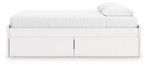 Onita - White - King Platform Bed With 2 Side Storage