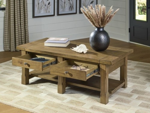 Vandenmore - Medium Brown - Rectangular End Table