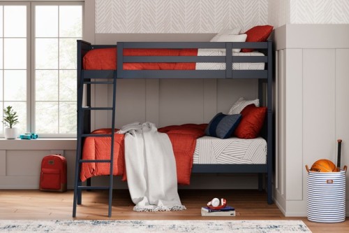 Nextonfort - Black - Twin Over Twin Bunk Bed