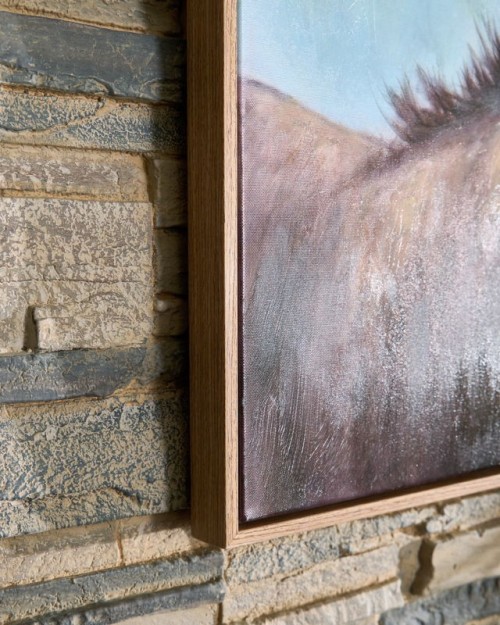 Landerton - Brown / Blue / White - Wall Art