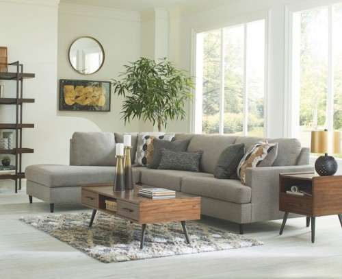 Santasia - Granite - Right Arm Facing Corner Chaise 2 Pc Sectional