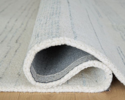 Genemost - Ivory / Blue - Medium Rug