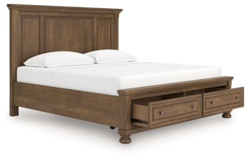 Feddinger - Medium Brown - California King Panel Storage Bed