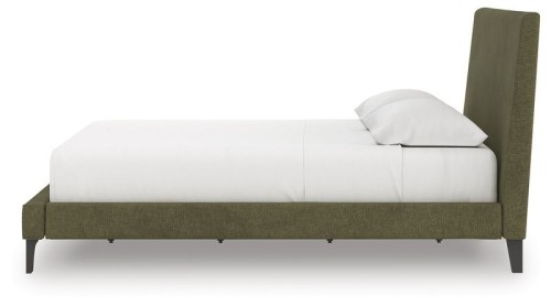 Chirason - Sage Green - King Upholstered Bed With Roll Slats
