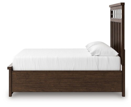 Taffenbrook - Medium Brown - Queen Panel Storage Bed