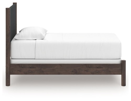 Pamytta - Brown - King Upholstered Panel Bed