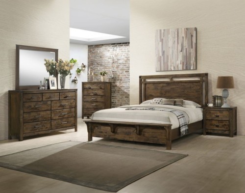 Curtis - King 4 Piece Bedroom Set - Dark Oak