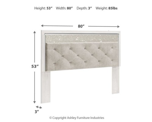 Altyra - White - Full UPH Panel Headboard