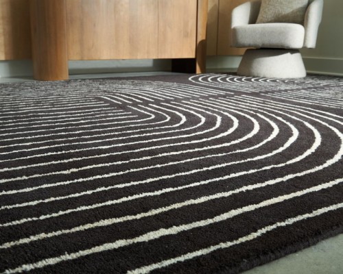Eldonmore - Black / Ivory - Large Rug