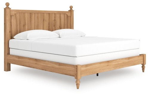 Aleaport - Warm Brown - King Panel Bed