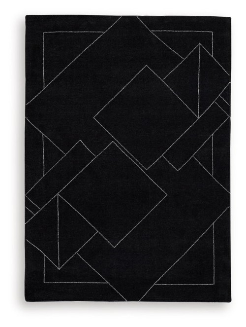 Marav - Black / White - Medium Rug