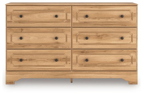 Aleaport - Warm Brown - Dresser and Mirror