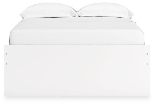 Onita - White - Full Platform Bed With 1 Side Storage