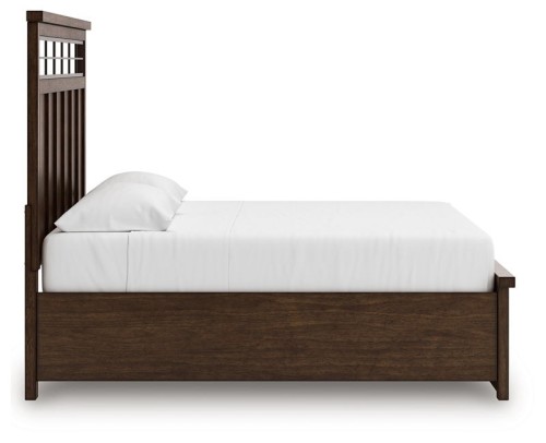 Taffenbrook - Medium Brown - Queen Panel Storage Bed