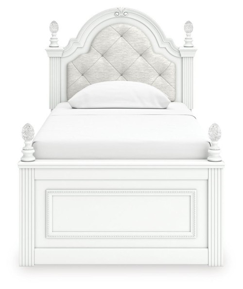 Kozlani - Full Upholstered Panel Bed - White