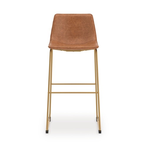 Ciabori - Toast / Gold - Tall Upholstered Barstool (Set of 2)