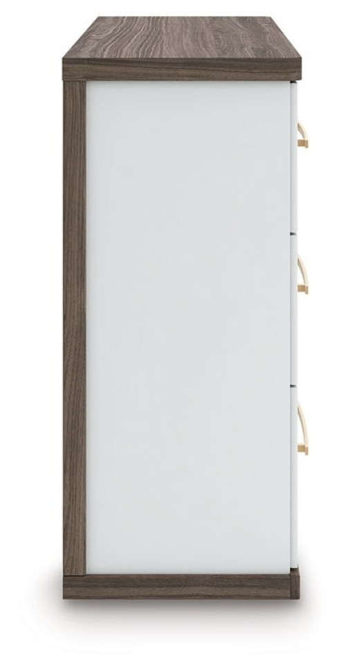 Kendanport - Brown / White - Six Drawer Dresser