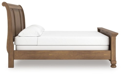 Feddinger - Medium Brown - King Sleigh Bed
