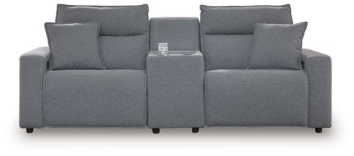 ModMax II - Salt And Pepper - 3-Piece Power Reclining Sectional With LAF Chaise And Audio Console