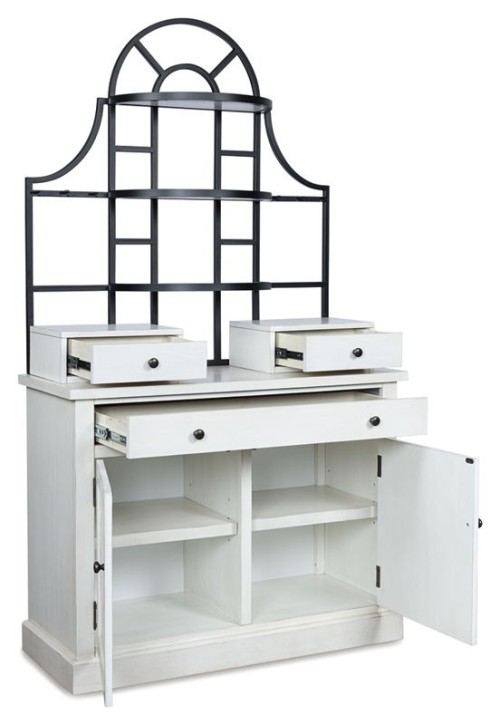 Greddinton - White - Baker's Rack