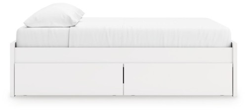 Onita - White - King Platform Bed With 2 Side Storage