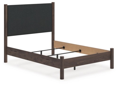 Pamytta - Brown - King Upholstered Panel Bed