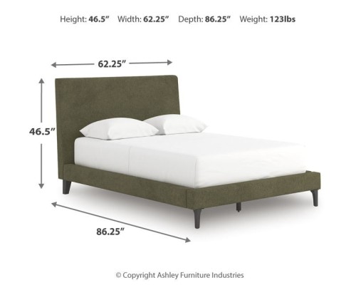 Chirason - Sage Green - King Upholstered Bed With Roll Slats