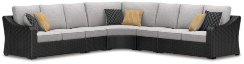 Beachcroft - Black - 3-Piece Outdoor Sectional