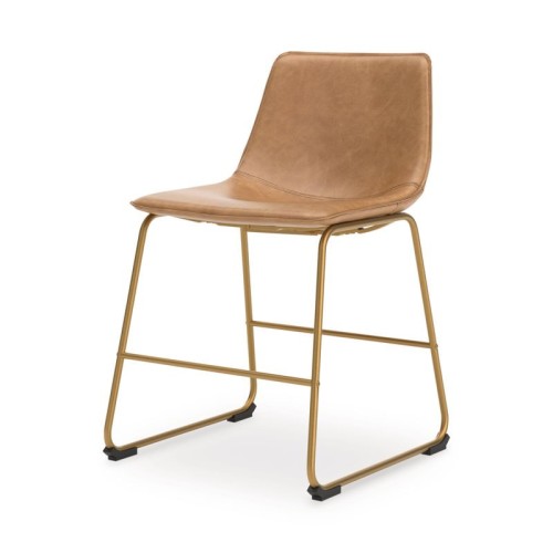 Ciabori - Toast / Gold - Dining Upholstered Side Chair (Set of 2)