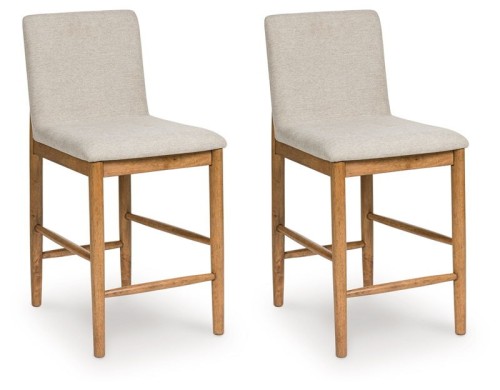 Isanti - Light Brown - Upholstered Barstool (Set of 2)