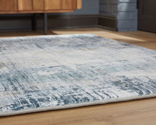Arlenmont - Blue / White / Brown - Large Rug