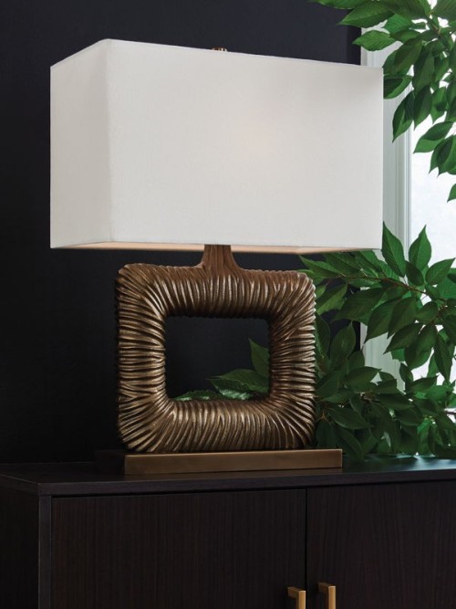 Garronby - Antique Brass Finish - Metal Table Lamp