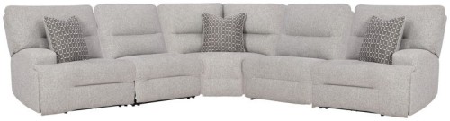 Acklen Place - Pewter - 3-Piece Power Reclining Sectional With LAF Power Reclining Back Chaise