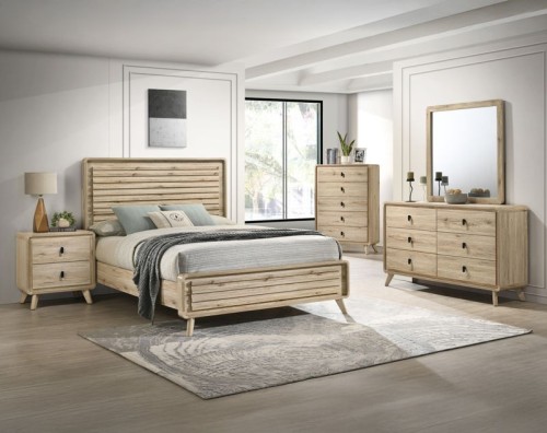 Dawson - Queen 4 Piece Bedroom Set - Light Brown