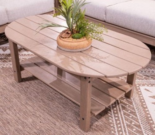 Grover Beach - Driftwood - Oval End Table