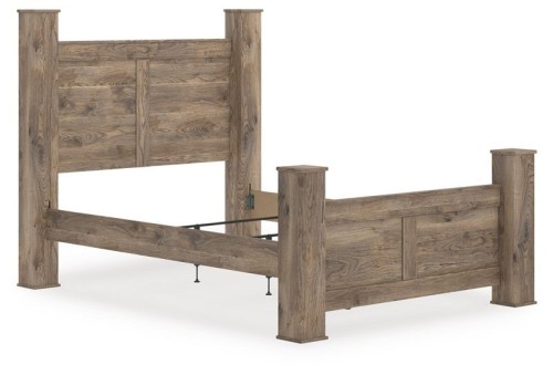 Rusticott - Brown - Queen Poster Bed