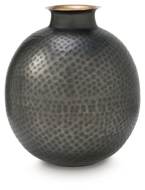 Woody - Pewter / Gold Finish - Vase - 14"