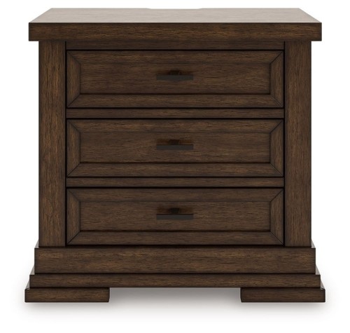 Taffenbrook - Medium Brown - Three Drawer Night Stand