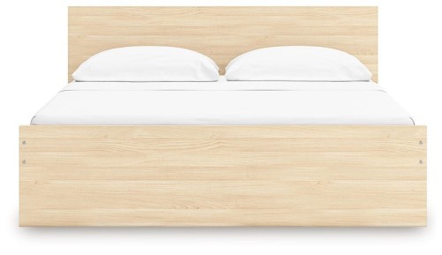 Onita - Natural - Twin Panel Platform Bed With 1 Side Storage
