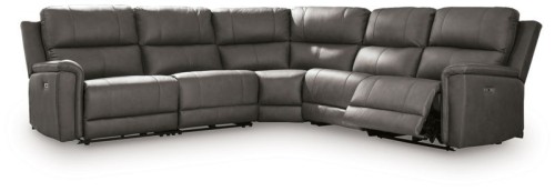 Bleckley - 6-Piece Power Reclining Sectional With LAF And RAF Recliners - Anchor