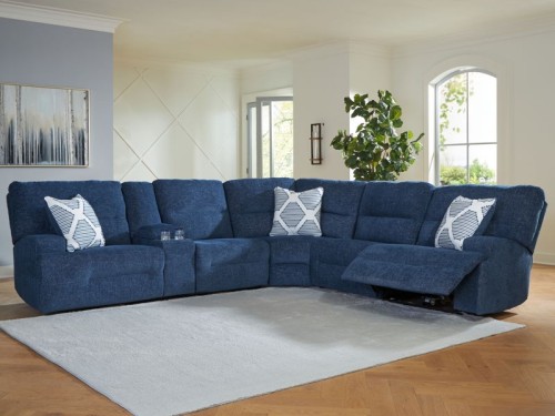 Acklen Place - Pewter - 3-Piece Power Reclining Sectional With LAF Power Reclining Back Chaise
