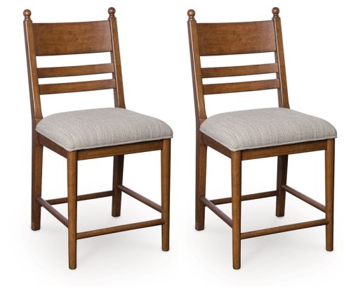 Greddinton - Black - Upholstered Barstool (Set of 2)