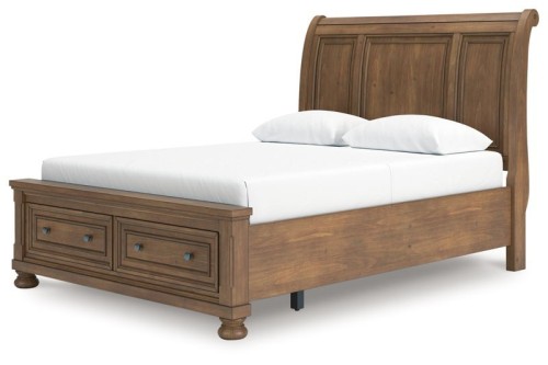 Feddinger - Medium Brown - California King Storage Sleigh Bed