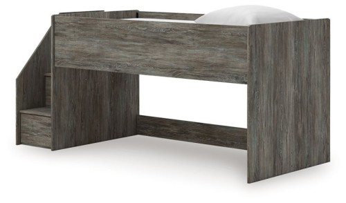 Frandern - Gray - Twin Loft Bed With Drawer Storage