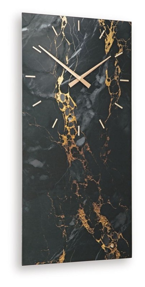 Teague - Black / Gold Finish - Wall Clock
