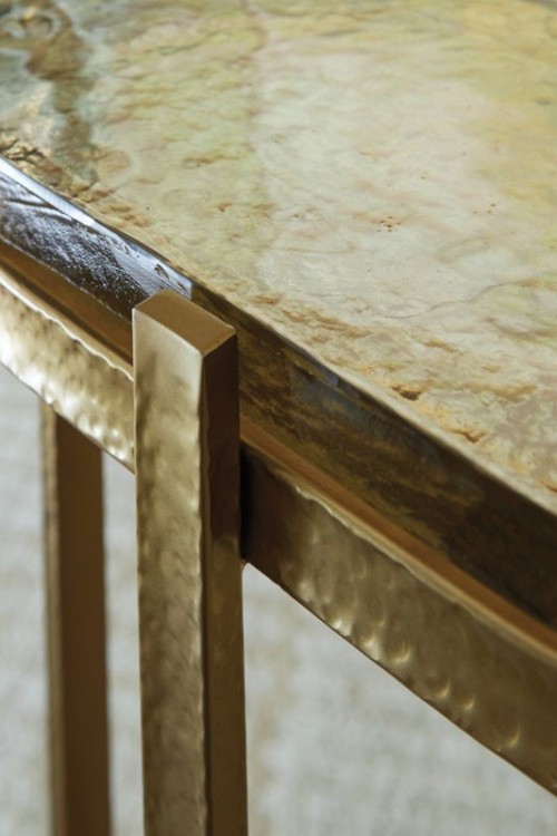 Porterville - Gold Finish - Accent Table