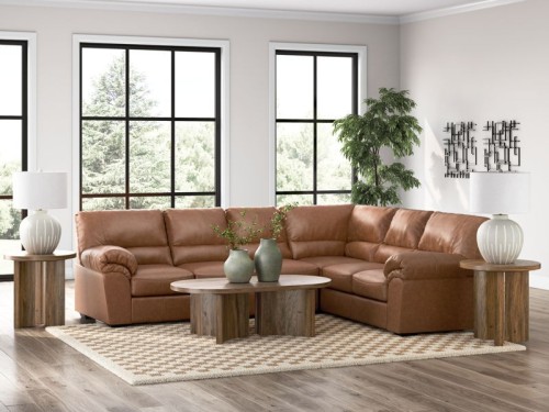 WillowBend - Caramel - 2-Piece Sectional With RAF Loveseat